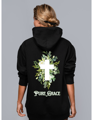 Pure Grace cross Floral Hoodie by TOR - Unisex