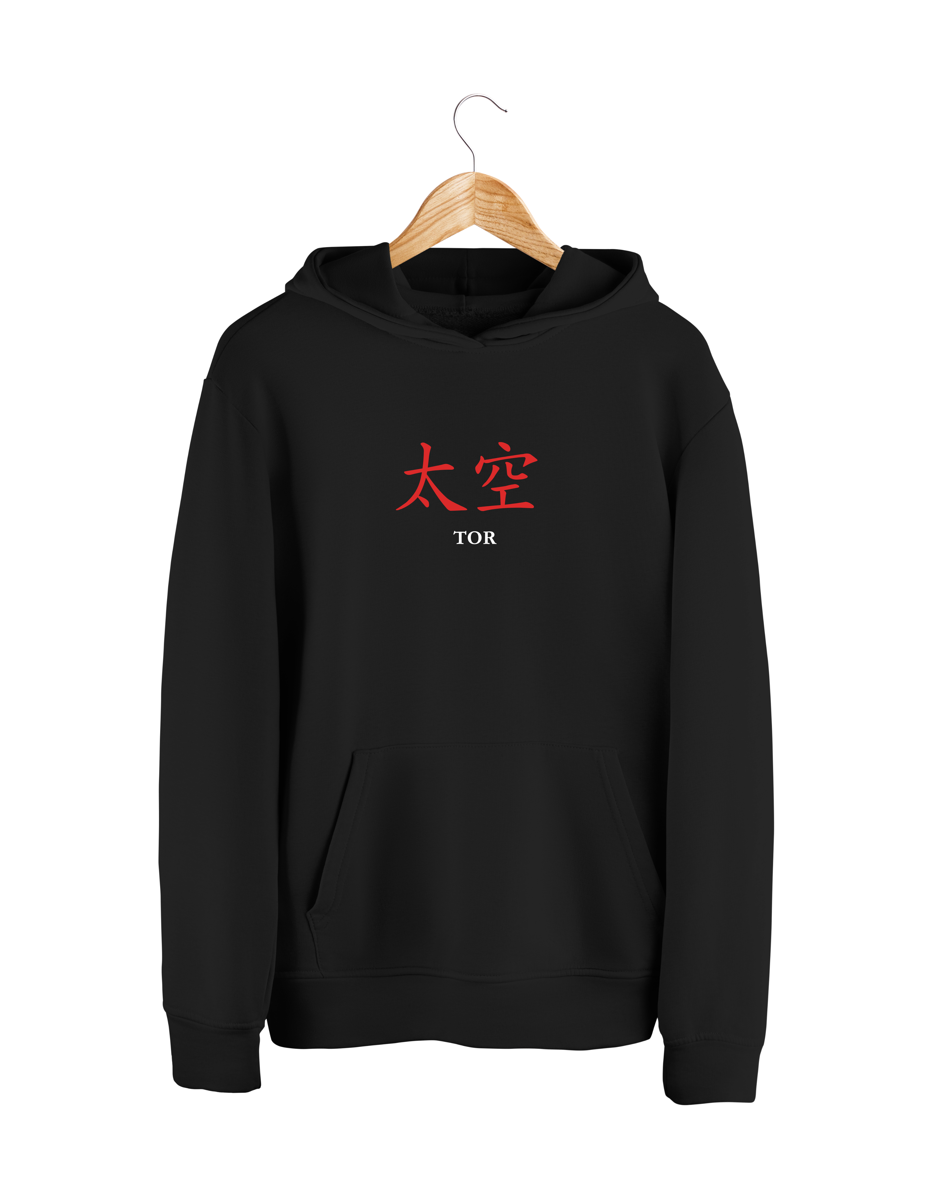 Dragon Spirit Black Japanese Streetwear Hoodie by TOR - Unisex